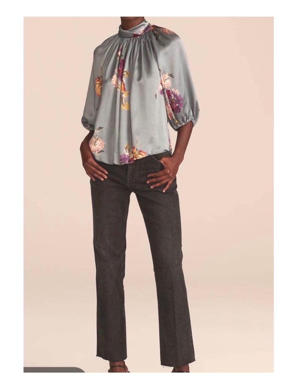 Rebecca Taylor Women's Simone Fleur Silk Blouse